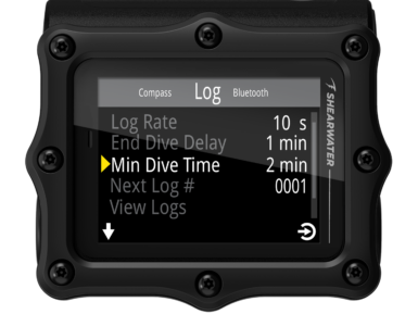 Pantalla AMOLED de la Shearwater Perdix 3 para buceo técnico